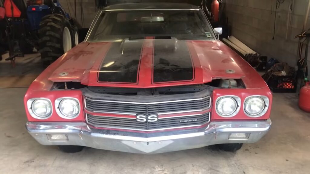 Survivor Cranberry Red 1970 Chevelle SS396 4 Speed Sees Daylight After 40 Year Hibernation - Image 1